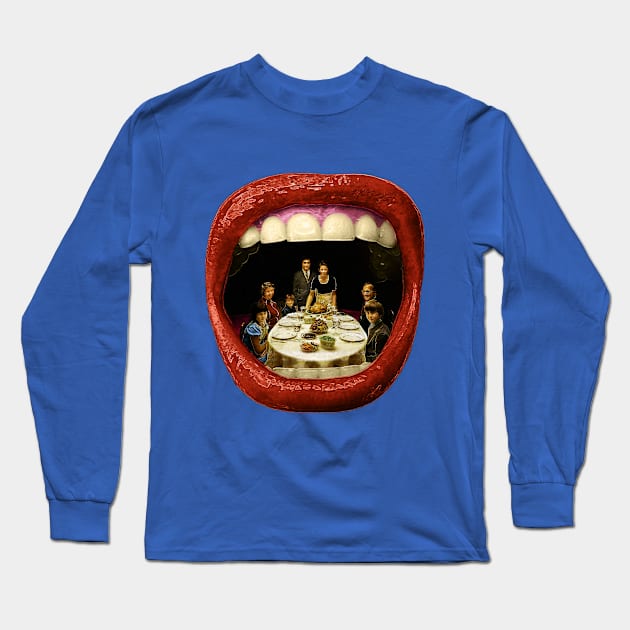 Family DInner Long Sleeve T-Shirt by Doctor Tarr Design